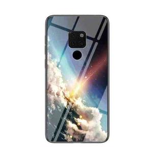 For Huawei Mate 20 Starry Sky Pattern Tempered Glass + TPU Shockproof Protective Case(Bright Starry Sky)