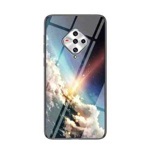 For vivo X50e Starry Sky Painted Tempered Glass TPU Shockproof Protective Case(Bright Stars)