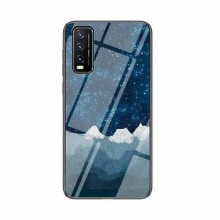 For vivo Y20 Starry Sky Painted Tempered Glass TPU Shockproof Protective Case(Star Chess Rob)