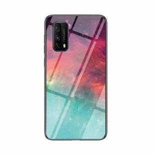 For vivo iQOO Z1x Starry Sky Painted Tempered Glass TPU Shockproof Protective Case(Color Starry Sky)