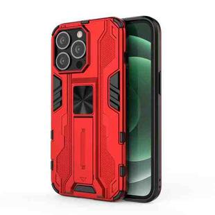 For iPhone 13 Pro Supersonic PC + TPU Shock-proof Protective Case with Holder (Red)