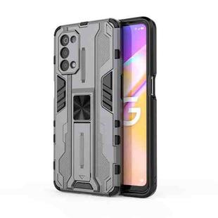 For OPPO A93 5G / For OnePlus Nord N200 5G Supersonic PC + TPU Shock-proof Protective Case with Holder(Grey)
