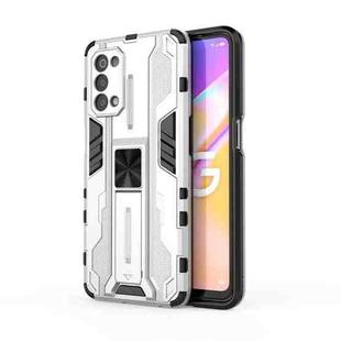 For OPPO A93 5G / For OnePlus Nord N200 5G Supersonic PC + TPU Shock-proof Protective Case with Holder(Silver)