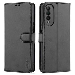 For Honor X20 SE AZNS Skin Feel Calf Texture Horizontal Flip Leather Case with Card Slots & Holder & Wallet(Black)
