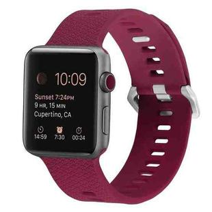 Silicone Watch Band For Apple Watch Series 8&7 41mm / SE 2&6&SE&5&4 40mm / 3&2&1 38mm(Rose Red)