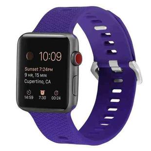 Silicone Watch Band For Apple Watch Series 8&7 41mm / SE 2&6&SE&5&4 40mm / 3&2&1 38mm(Dark Purple)