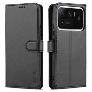 For Xiaomi Mi 11 Ultra AZNS Skin Feel Calf Texture Horizontal Flip Leather Case with Card Slots & Holder & Wallet(Black)