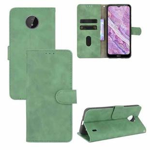 For Nokia C10 Solid Color Skin Feel Magnetic Buckle Horizontal Flip Calf Texture PU Leather Case with Holder & Card Slots & Wallet(Green)