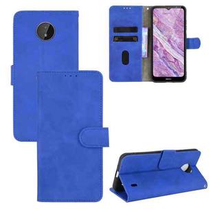For Nokia C10 Solid Color Skin Feel Magnetic Buckle Horizontal Flip Calf Texture PU Leather Case with Holder & Card Slots & Wallet(Blue)