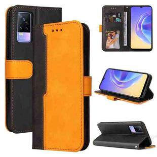 For vivo V21e / Y73 2021 Business Stitching-Color Horizontal Flip PU Leather Case with Holder & Card Slots & Photo Frame(Orange)