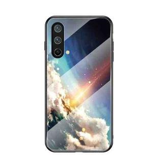 For OnePlus Nord CE 5G Starry Sky Painted Tempered Glass TPU Shockproof Protective Case(Bright Stars)