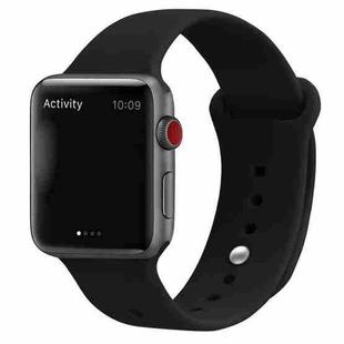 Silicone Watch Band For Apple Watch Series 8&7 41mm / SE 2&6&SE&5&4 40mm / 3&2&1 38mm(Black)