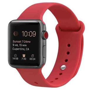 Silicone Watch Band For Apple Watch Series 8&7 41mm / SE 2&6&SE&5&4 40mm / 3&2&1 38mm(Red)