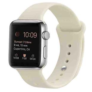 Silicone Watch Band For Apple Watch Ultra 49mm / Series 8&7 45mm / SE 2&6&SE&5&4 44mm / 3&2&1 42mm(Antique White)