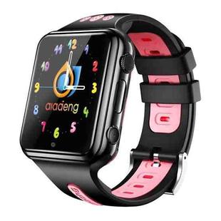 W5 1.54 inch Full-fit Screen Dual Cameras Smart Phone Watch, Support SIM Card / GPS Tracking / Real-time Trajectory / Temperature Monitoring, 1GB+16GB(Black Pink)