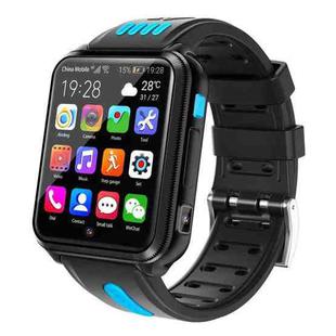 W5 1.54 inch Full-fit Screen Dual Cameras Smart Phone Watch, Support SIM Card / GPS Tracking / Real-time Trajectory / Temperature Monitoring, 2GB+16GB(Black Blue)