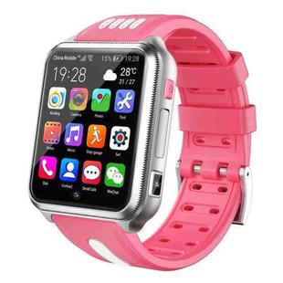 W5 1.54 inch Full-fit Screen Dual Cameras Smart Phone Watch, Support SIM Card / GPS Tracking / Real-time Trajectory / Temperature Monitoring, 3GB+32GB(Silver Pink)