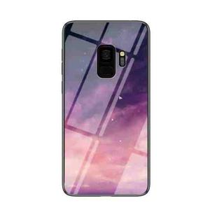 For Samsung Galaxy S9 Starry Sky Painted Tempered Glass TPU Shockproof Protective Case(Dream Sky)