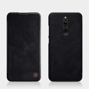 For Xiaomi Redmi 8 NILLKIN QIN Series Crazy Horse Texture Horizontal Flip Leather Case with Card Slot(Black)