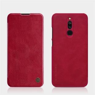 For Xiaomi Redmi 8 NILLKIN QIN Series Crazy Horse Texture Horizontal Flip Leather Case with Card Slot(Red)