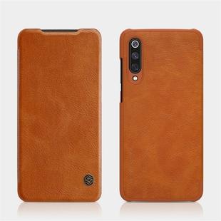 For Xiaomi Mi 9 Pro 5G NILLKIN QIN Series Crazy Horse Texture Horizontal Flip Leather Case with Card Slot(Brown)