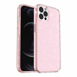 For iPhone 13 Pro Shockproof Terminator Style Glitter Powder Protective Case (Pink)