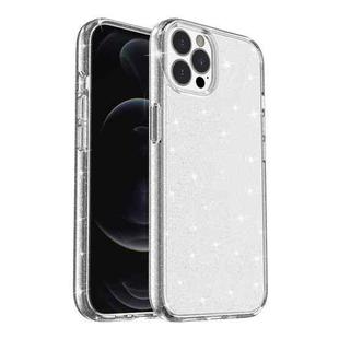 For iPhone 13 Pro Shockproof Terminator Style Glitter Powder Protective Case (White)