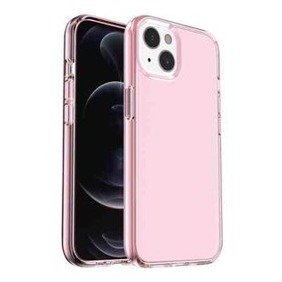 For iPhone 13 mini Shockproof Terminator Style Transparent Protective Case (Pink)