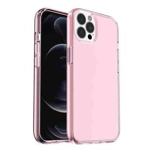 For iPhone 13 Pro Max Shockproof Terminator Style Transparent Protective Case (Pink)