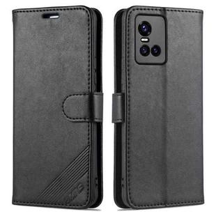 For vivo S10 / S10 Pro AZNS Sheepskin Texture Horizontal Flip Leather Case with Holder & Card Slots & Wallet(Black)