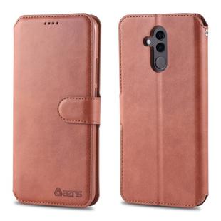 For Huawei Mate 20 Lite / Maimang 7 AZNS Calf Texture Magnetic Horizontal Flip PU Leather Case with Holder & Card Slots & Photo Frame(Brown)