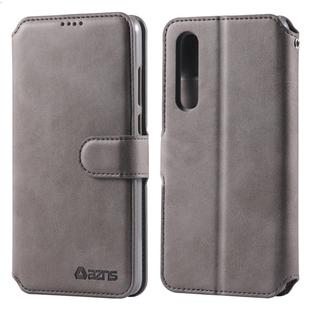 For Huawei P30 AZNS Calf Texture Magnetic Horizontal Flip PU Leather Case with Holder & Card Slots & Photo Frame(Gray)