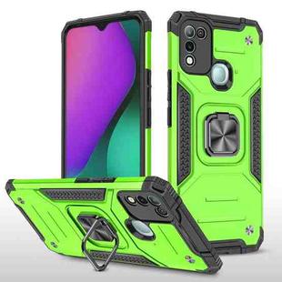 For Infinix Hot 10 Play Magnetic Armor Shockproof TPU + PC Case with Metal Ring Holder(Green)