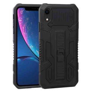 For iPhone XR Vanguard Warrior All Inclusive Double-color Shockproof TPU + PC Protective Case with Holder(Black)