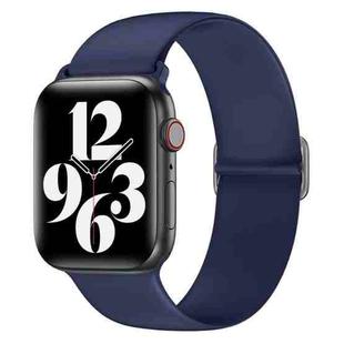 Elasticity Silicone Strap Watch Band For Apple Watch Series 8&7 41mm / SE 2&6&SE&5&4 40mm / 3&2&1 38mm(Dark Blue)