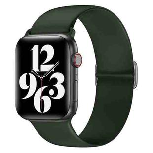 Elasticity Silicone Strap Watch Band For Apple Watch Series 8&7 41mm / SE 2&6&SE&5&4 40mm / 3&2&1 38mm(Dark Green)