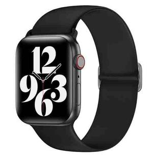 Elasticity Silicone Strap Watch Band For Apple Watch Ultra 49mm / Series 8&7 45mm / SE 2&6&SE&5&4 44mm / 3&2&1 42mm(Black)