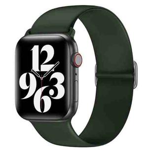 Elasticity Silicone Strap Watch Band For Apple Watch Ultra 49mm / Series 8&7 45mm / SE 2&6&SE&5&4 44mm / 3&2&1 42mm(Dark Green)