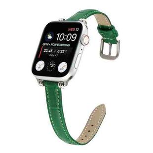 Bamboo Joint with Beads Leather Watch Band Watch Band For Apple Watch Ultra 49mm / Series 8&7 45mm / SE 2&6&SE&5&4 44mm / 3&2&1 42mm(Green)
