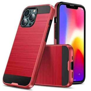 For iPhone 13 mini Brushed Texture Shockproof Protective Case (Red)