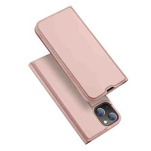DUX DUCIS Skin Pro Series Shockproof Horizontal Flip Leather Case with Holder & Card Slots For iPhone 13 mini(Rose Gold)