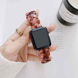 Resin Watch Band For Apple Watch Series 8&7 41mm / SE 2&6&SE&5&4 40mm / 3&2&1 38mm(Pink Black)