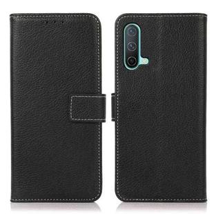 For OnePlus Nord CE 5G Litchi Texture PU + TPU Horizontal Flip Leather Case with Holder & Card Slots & Wallet(Black)