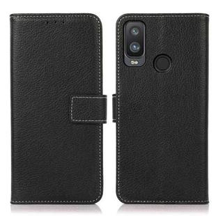 For Alcatel 1L 2021 Litchi Texture PU + TPU Horizontal Flip Leather Case with Holder & Card Slots & Wallet(Black)