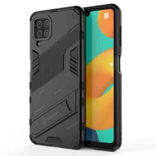 For Samsung Galaxy M32 Punk Armor 2 in 1 PC + TPU Shockproof Case with Invisible Holder(Black)