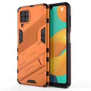 For Samsung Galaxy M32 Punk Armor 2 in 1 PC + TPU Shockproof Case with Invisible Holder(Orange)