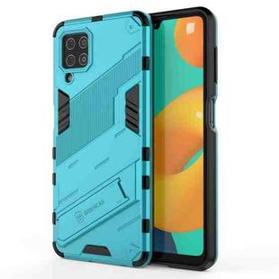 For Samsung Galaxy M32 Punk Armor 2 in 1 PC + TPU Shockproof Case with Invisible Holder(Blue)