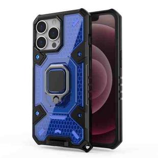 For iPhone 13 Pro Space PC+TPU Ring Holder Protective Case (Blue)