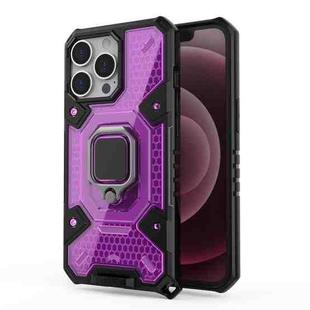 For iPhone 13 Pro Space PC+TPU Ring Holder Protective Case (Purple)