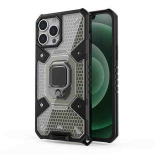 For iPhone 13 Pro Max Space PC+TPU Ring Holder Protective Case (Grey)